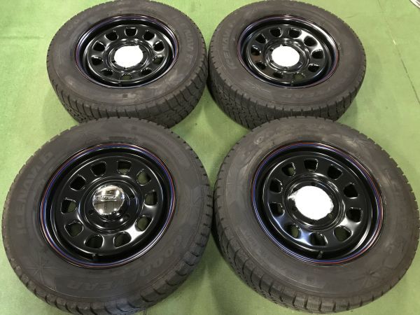 送料無料 スタッドレスセット デイトナ グッドイヤー アイスナビ6 215/65R16 2019年製造 200系 ハイエース レジアスエース