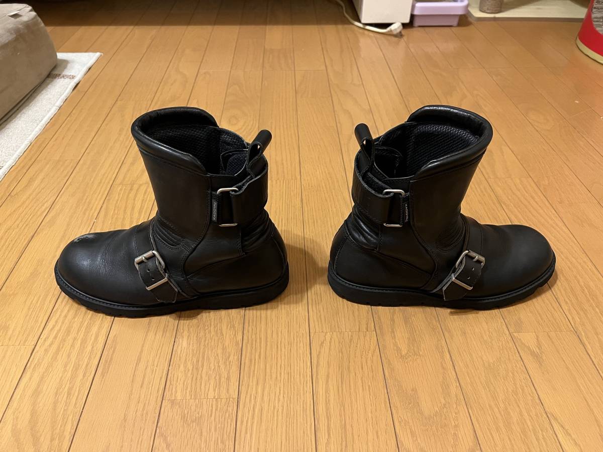 BLACK KADOYA ANKLE カドヤ ブラック 革靴 バイク用レザーブーツ 25.5 