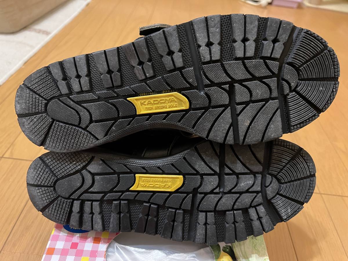 BLACK KADOYA ANKLE カドヤ ブラック 革靴 バイク用レザーブーツ 25.5 