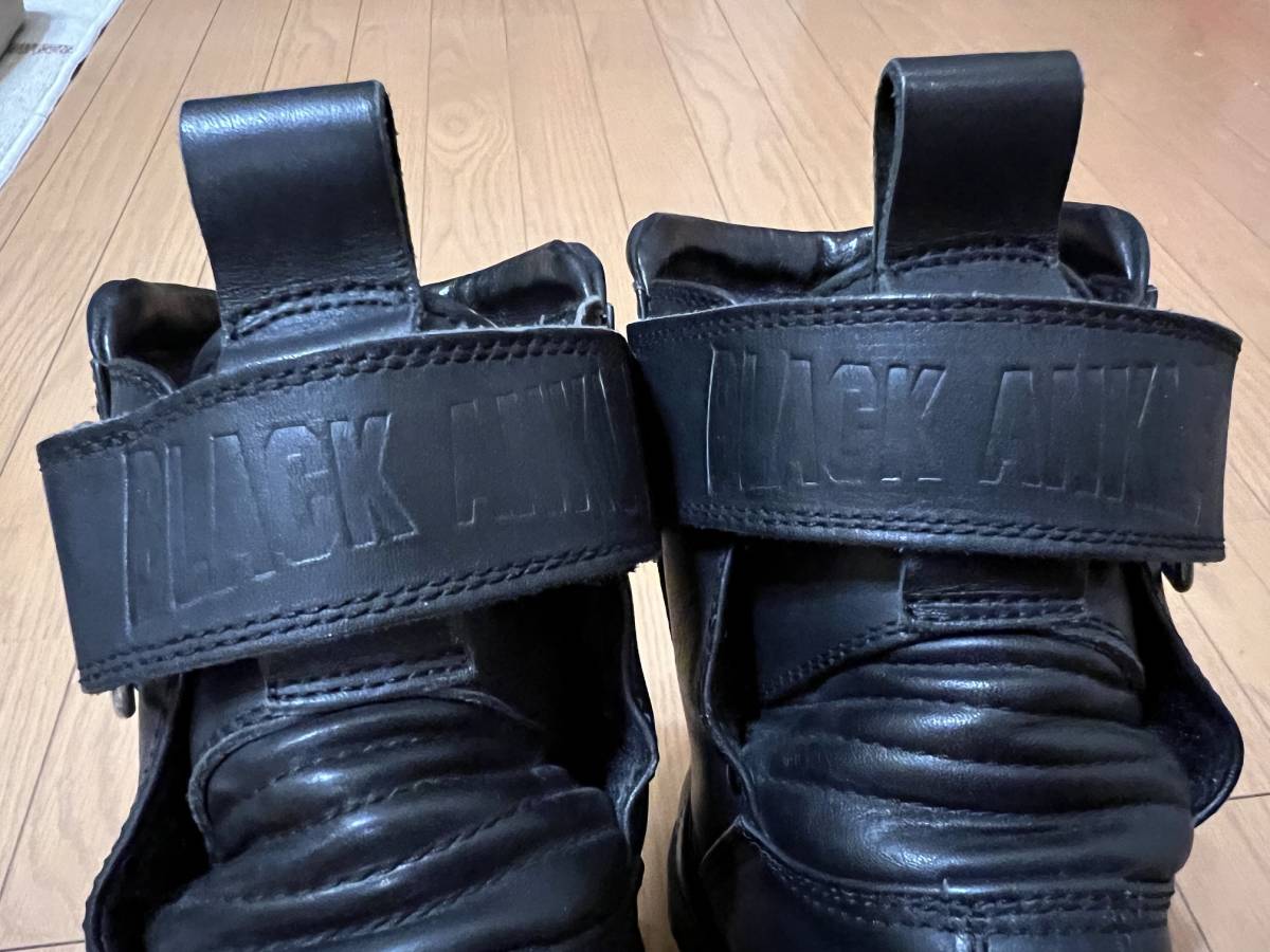 BLACK KADOYA ANKLE カドヤ ブラック 革靴 バイク用レザーブーツ 25.5 