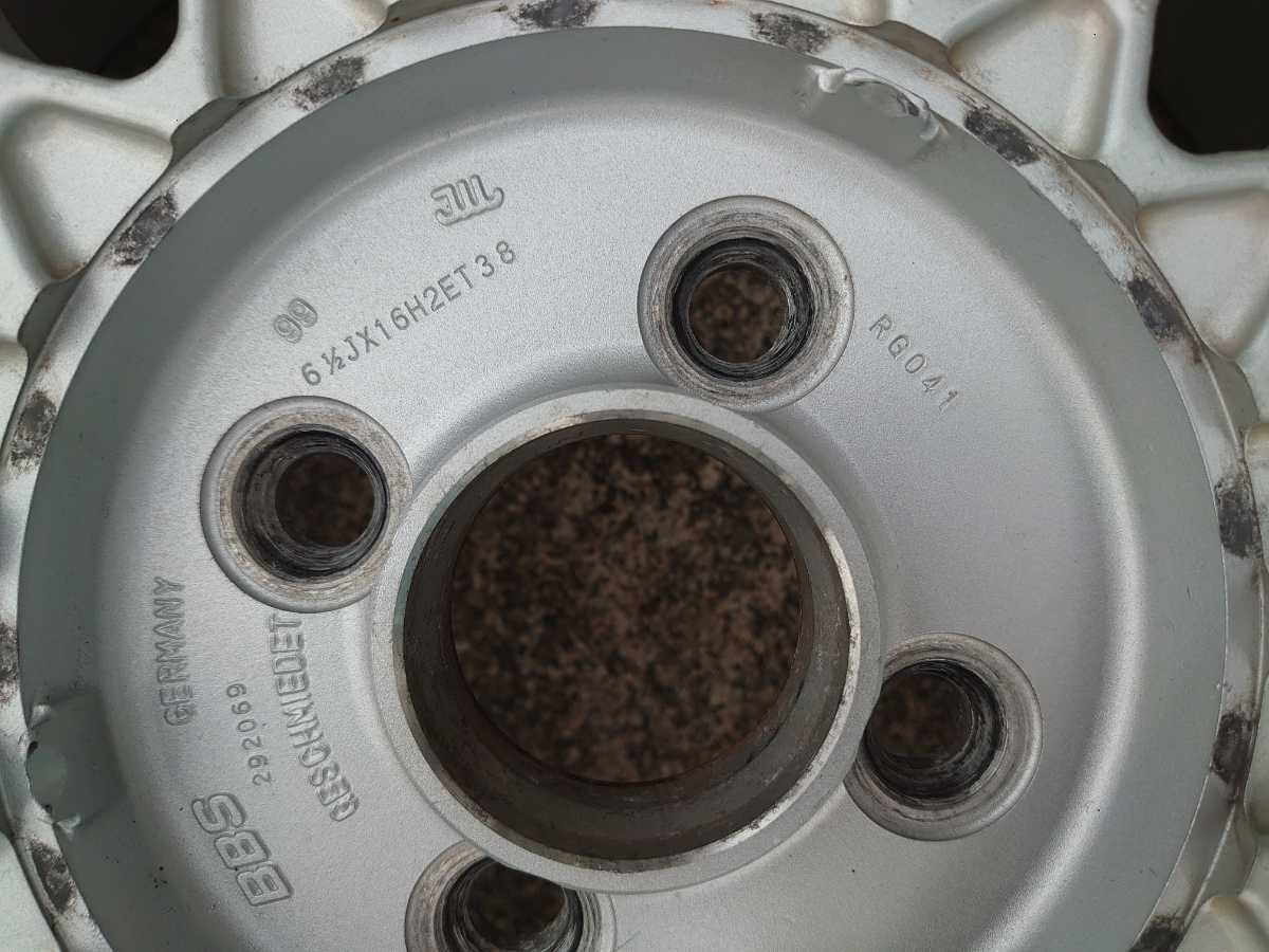 BBS RG041 希少 6.5J 100-4H +38 鍛造 軽量 メッシュ 195/55R16 タイヤ 