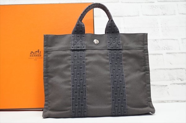 美品】HERMES エルメス ニューフールトゥPM キャンバス ハンドバッグ 