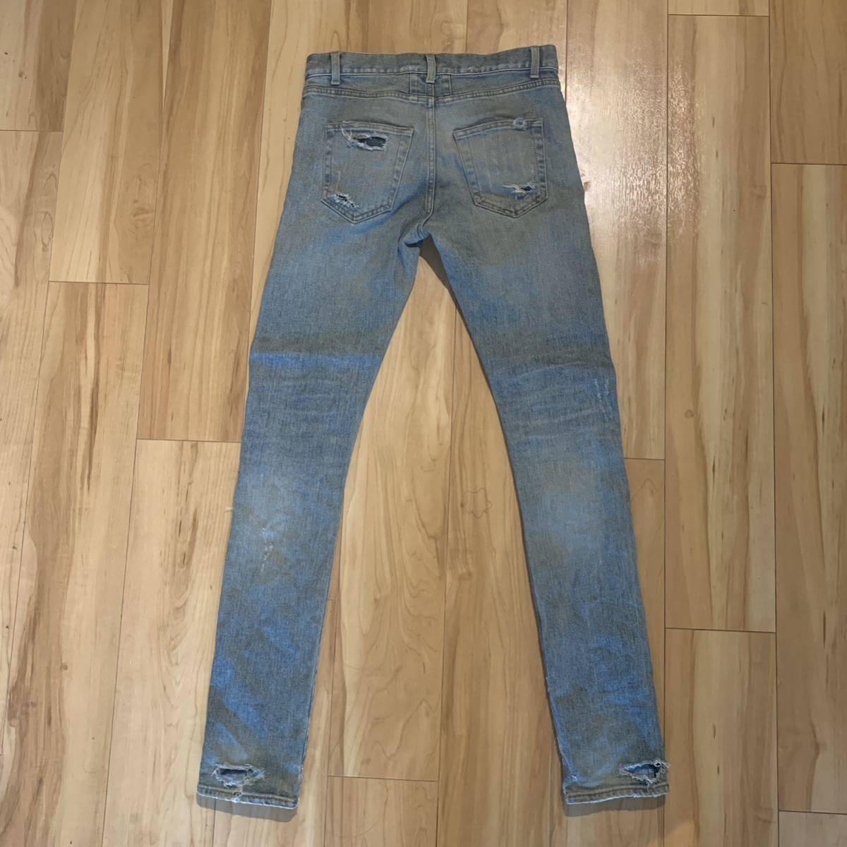 15AW SAINT LAURENT PARIS サンローラン Destroy Crash Damage Jeans 