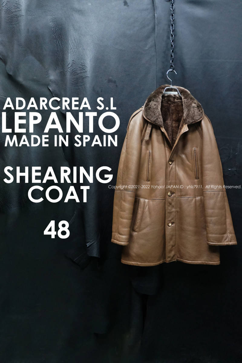 スペイン製 ADARCREA LEPANTO リアルムートン シアリングコート 48 