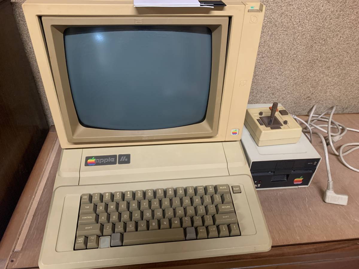 Apple IIe /純正グリーンモニター/DISKⅡ/ジョイスティック