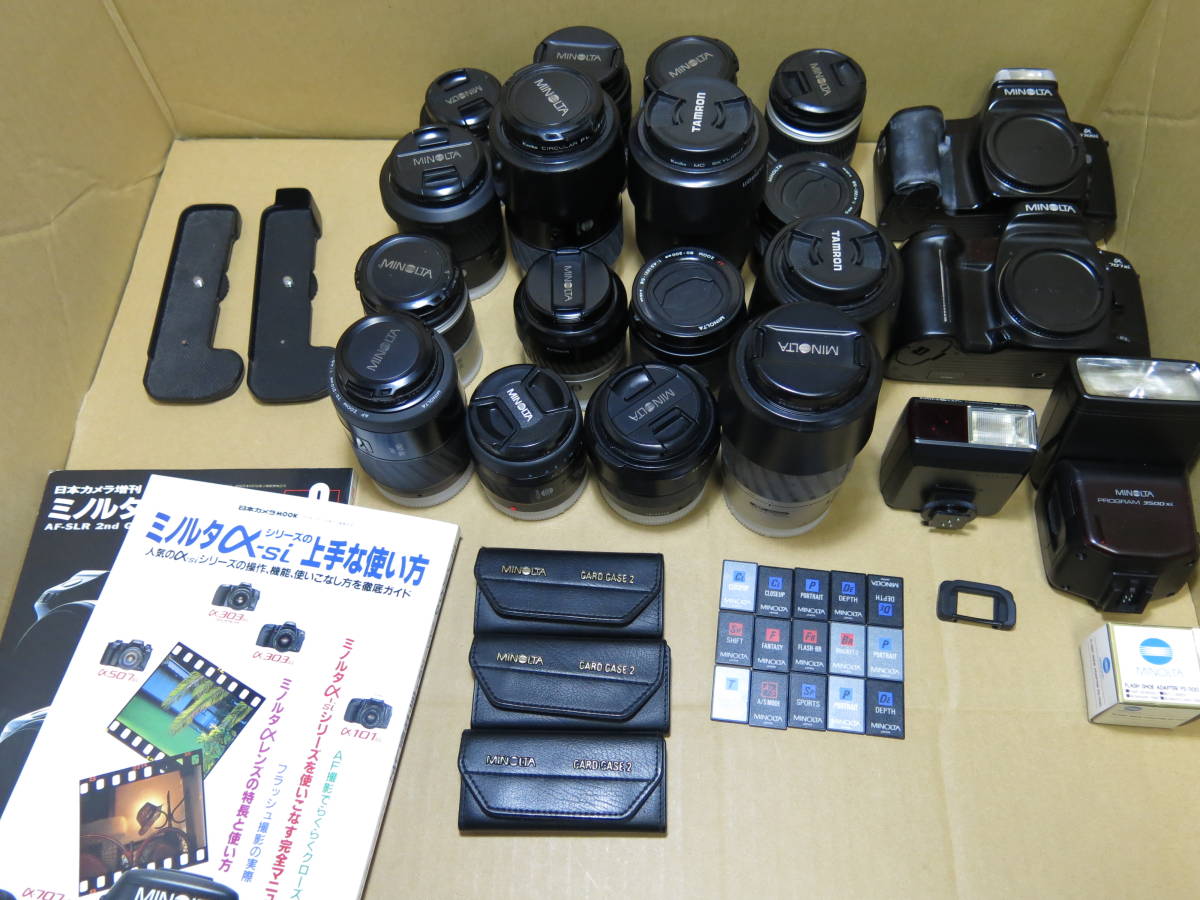 MINOLTA ミノルタ α707si レンズ多数 カード αシステムアクセサリー