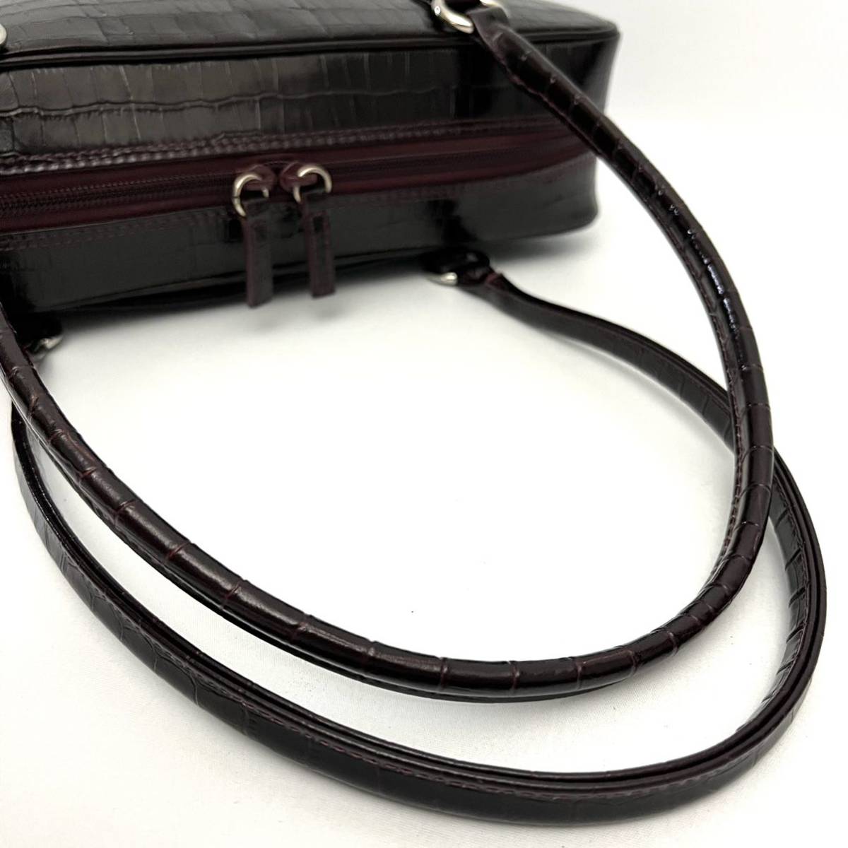 1円スタート Hamano ハマノ 皇室御用達 ブランド 美品 クロコダイル 型 