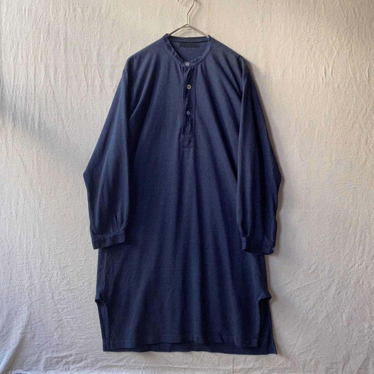 後染め】40s 50s Euro vintage ヘンリーネック グランパ シャツ 