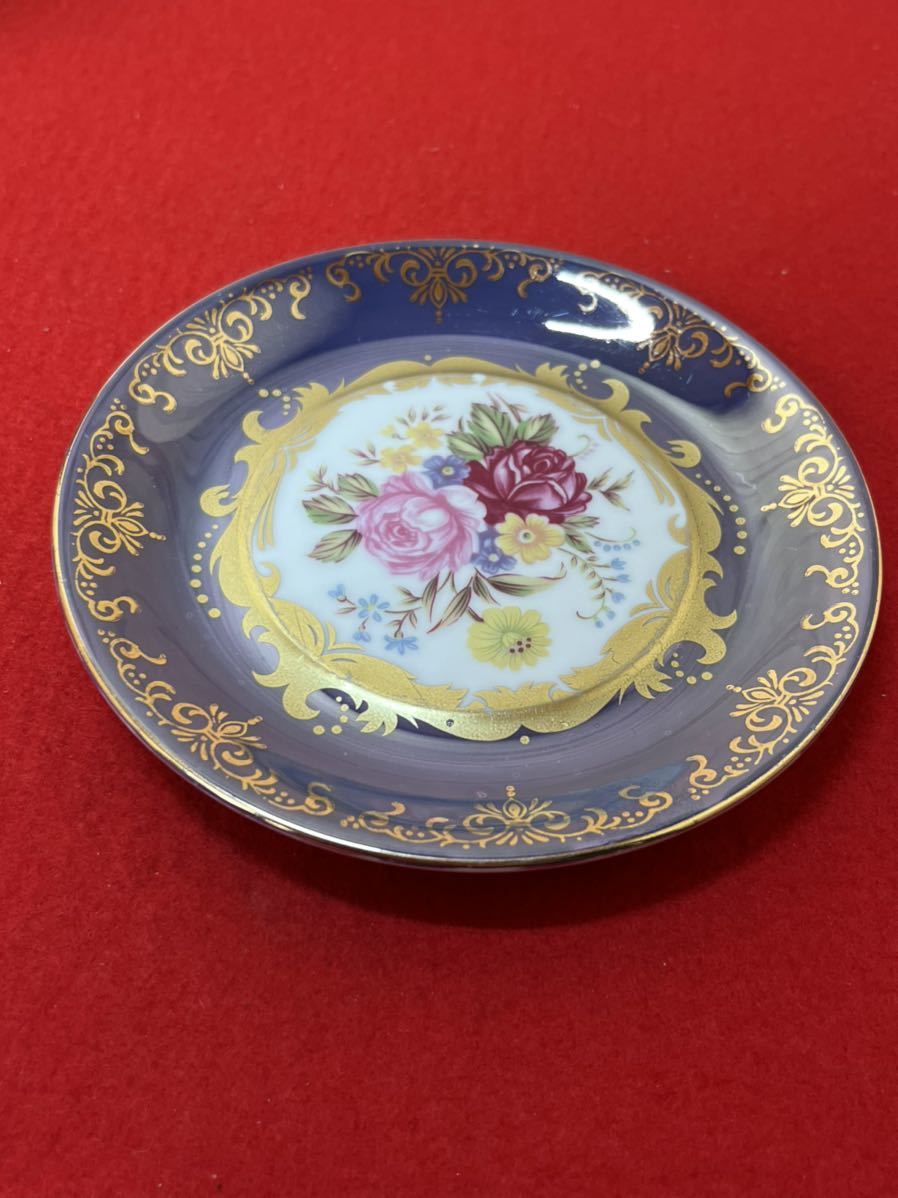 A21 OHASHI CHINA 大橋陶器 カップ＆ソーサー 2客セット 金彩 ブルー