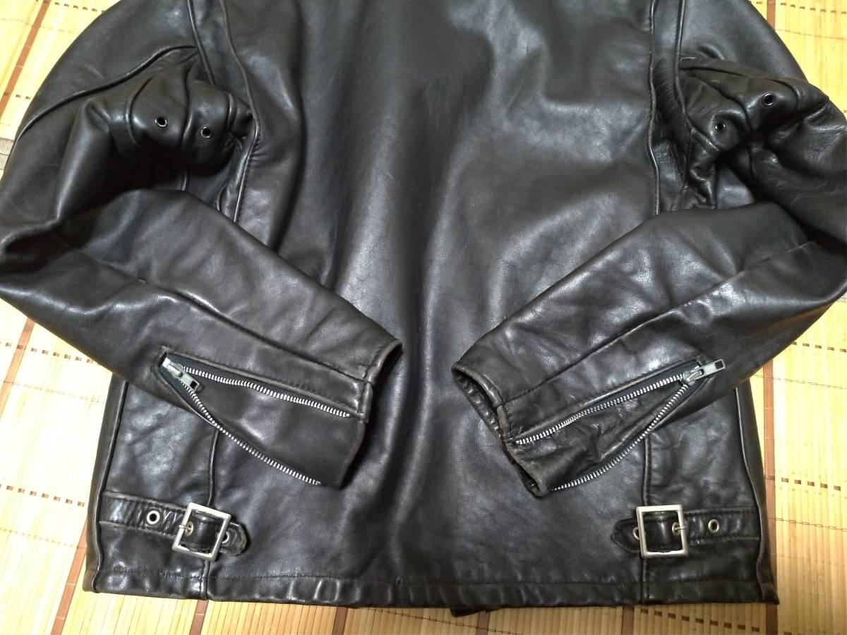 Schott ショット 641 シングルライダース サイズ38 黒 ライナー付 