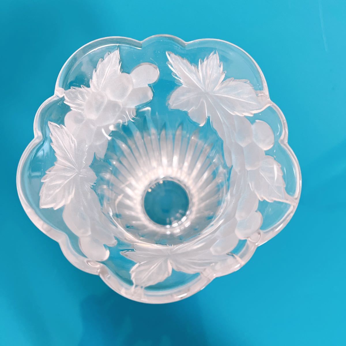 未使用 曽我ガラス SOGA GRAPE フラワーベース FLOWER VASE 花瓶 
