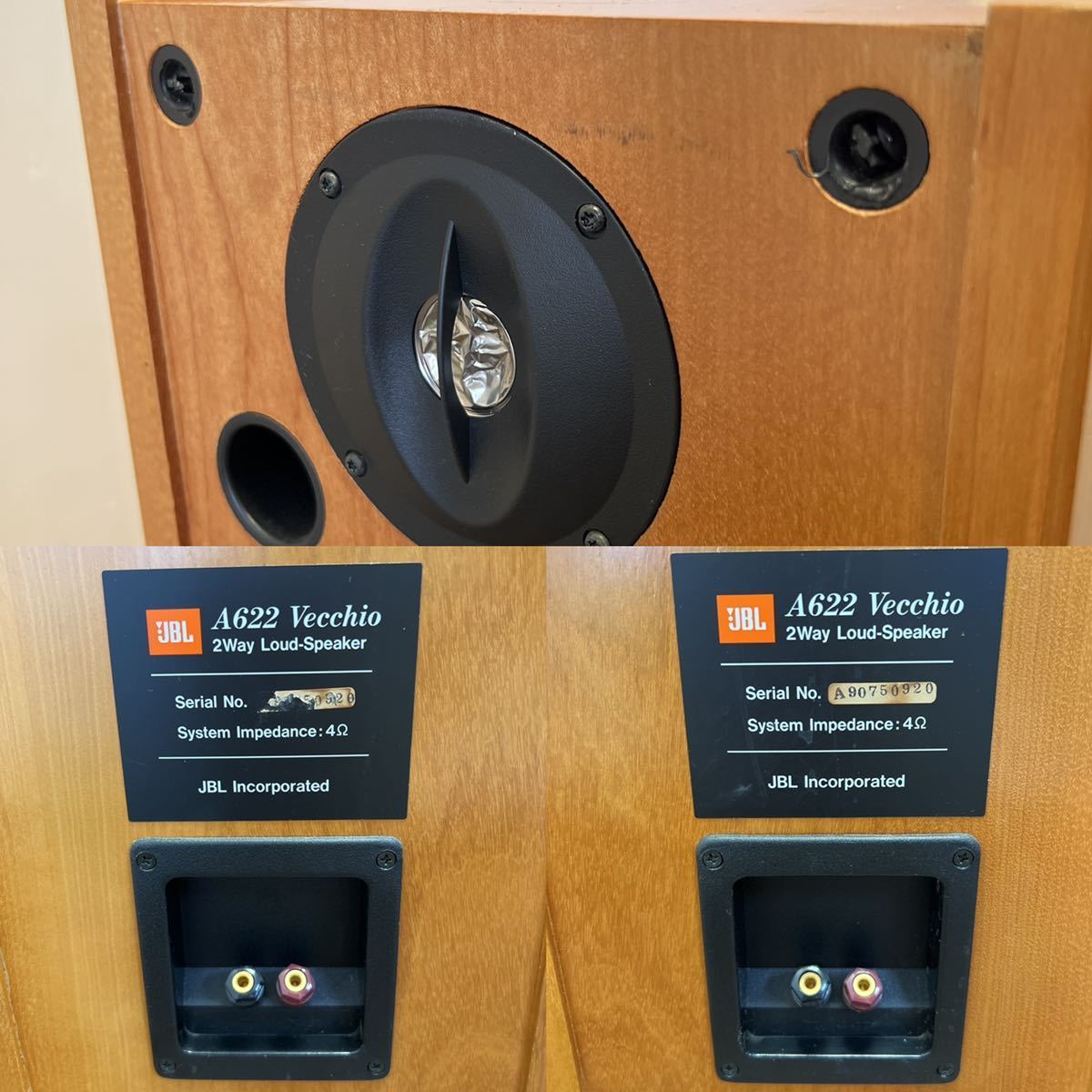 H1058☆JBL A622 Vecchio スピーカー 音出し確認済み JBL Vecchio A622