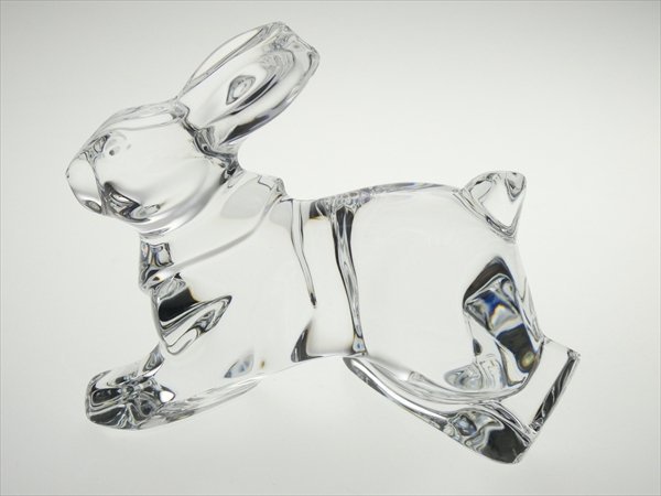 n203 Baccarat バカラ クリスタル 兎 アニマル 大型 フィギュリン
