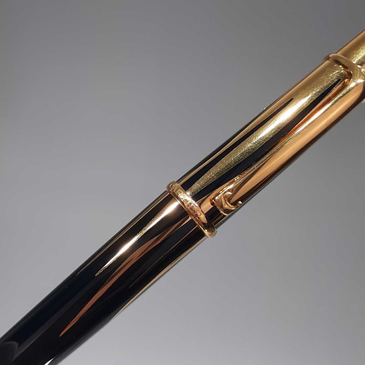 Cartier ボールペン ブラックコンポジット ゴールドプレイテッド