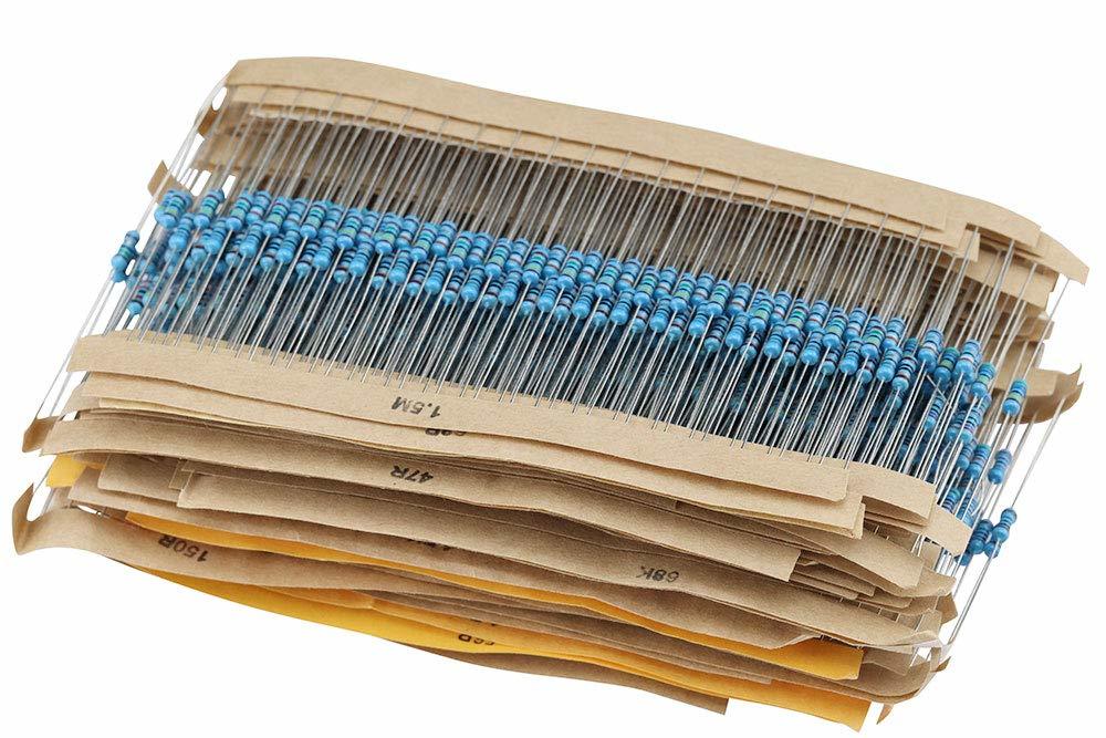 VKLSVAN 1280本 金属皮膜抵抗器 抵抗セット 1Ω~10MΩ 1/4W 64種類 各20本 DIY Arduino/_1