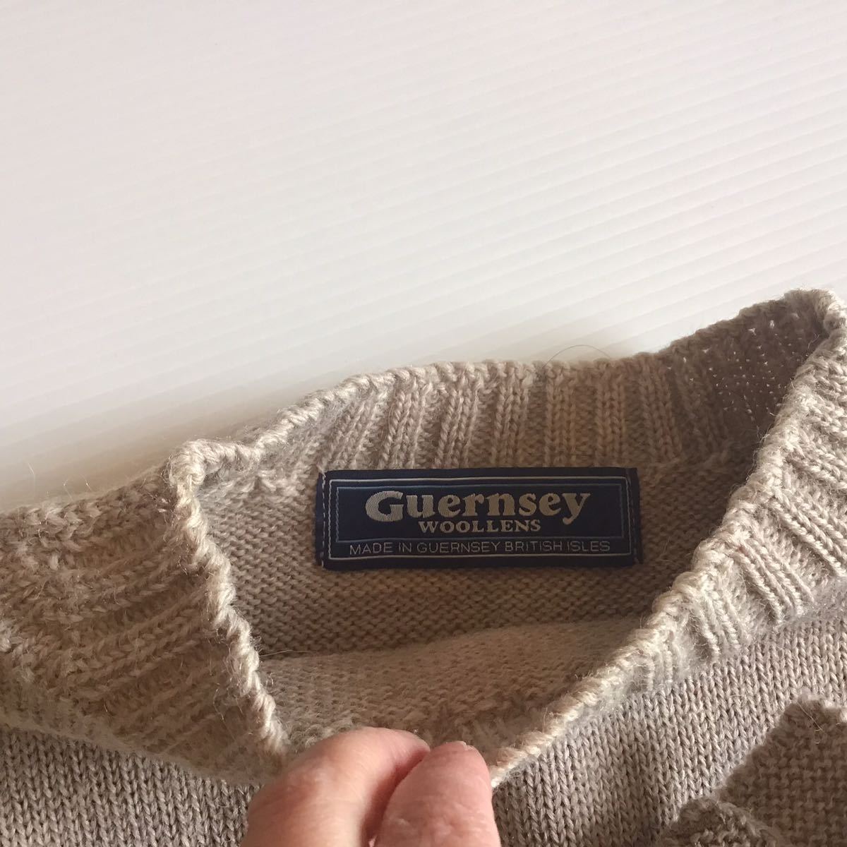 Guernsey WOOLENS ガンジーウーレンズ　ガンジーセーター　ウール100% ガンジーウーレンズ GUERNSEY WOOLENS ガンジーニット ガンジーウーレンズ&frasl;Guernsey ウール100