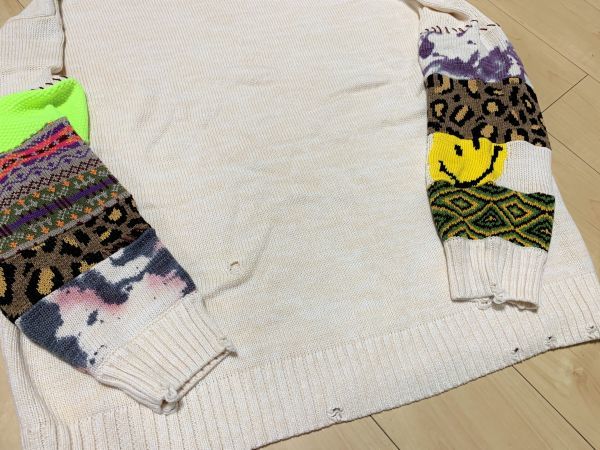 KAPITAL キャピタル 5G 綿ニット ヒッピースリーブクルーセーター 