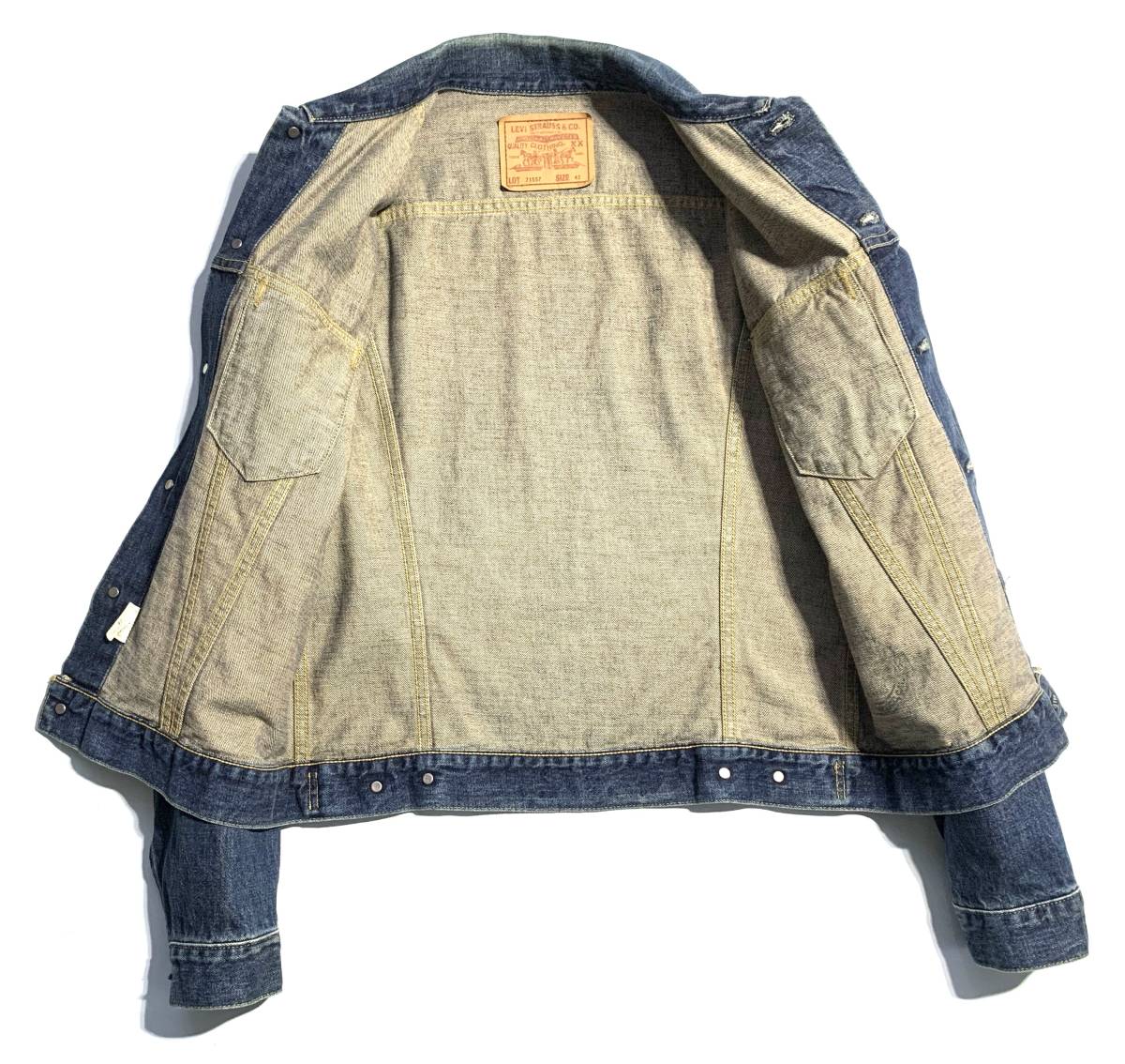 極希少【42】LEVIS リーバイス 71557 デニムジャケット 42(XL相当) G