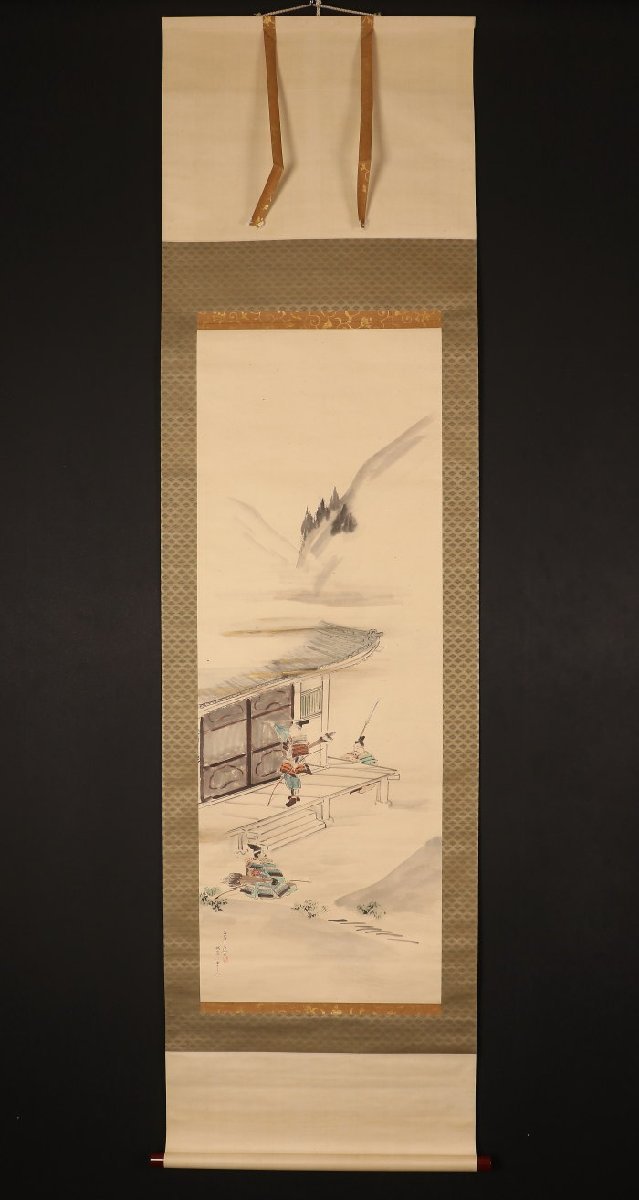 新作入荷，新品 【模写】【一灯】nb4098〈榊原文翠〉楠木正行公如意輪堂