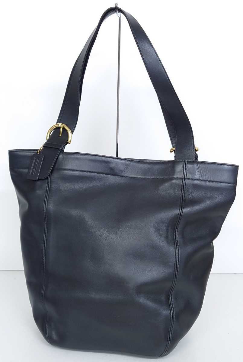 【OM-044】 美品 COACH トートバッグ オールド コーチ 肩掛け バケツ レザー ブラック 4082 カバン ユニセックス ヴィンテージ