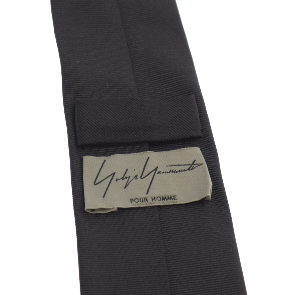 ヨウジヤマモト プールオム Yohji Yamamoto シルクネクタイ ブラック