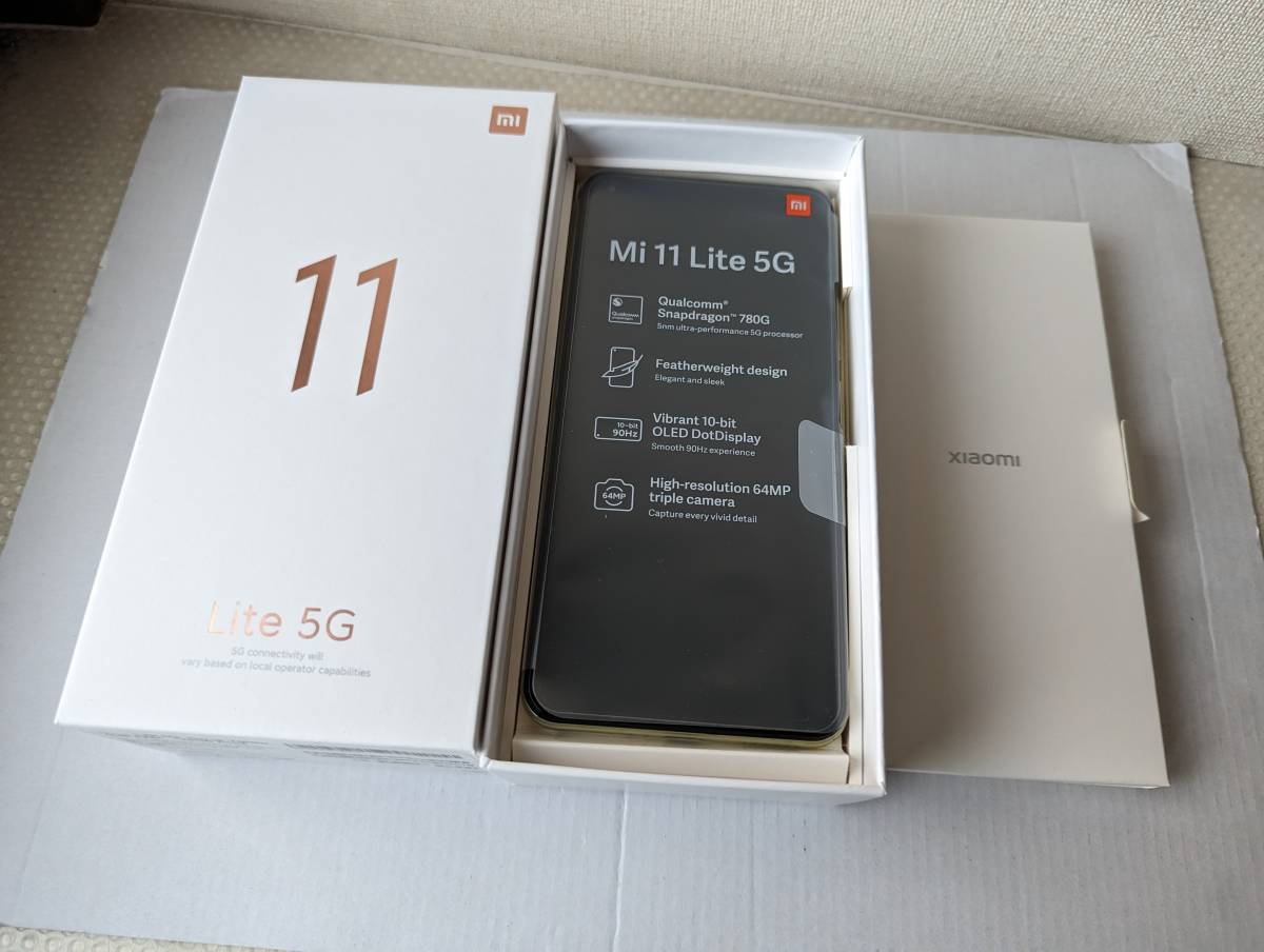 Xiaomi Mi 11 Lite 5G シトラスイエロー SIMフリー 中古品 0 Mi Xiaomi