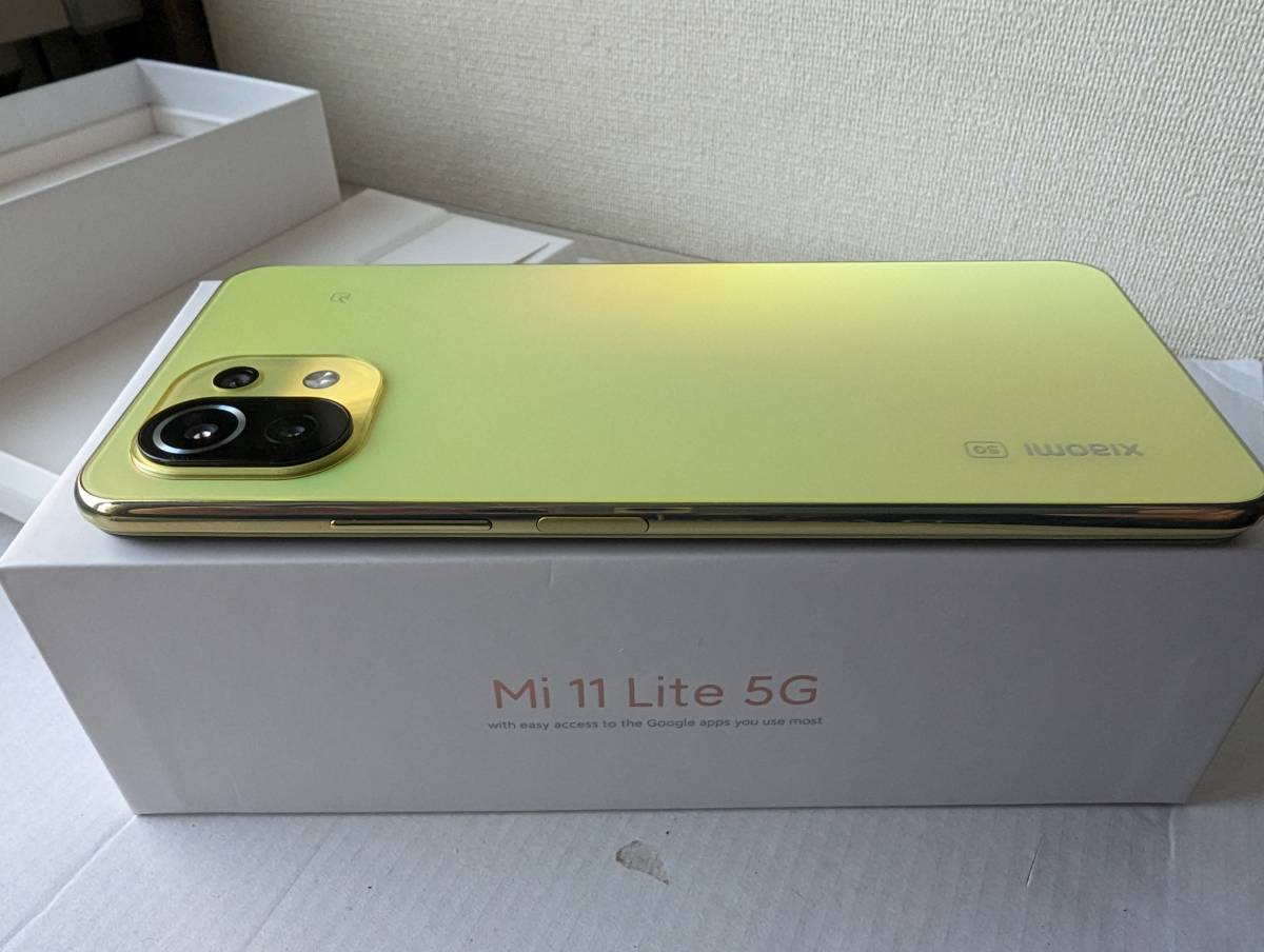 Xiaomi Mi 11 Lite 5G シトラスイエロー SIMフリー 中古品 0 Mi Xiaomi