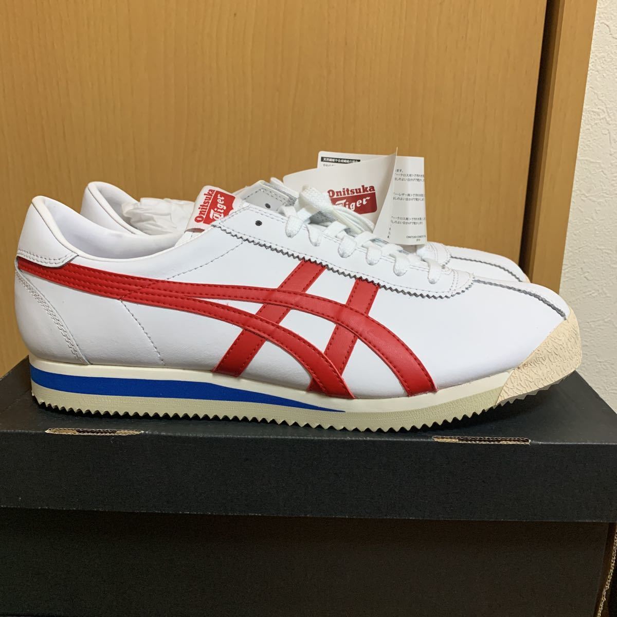 お得，定番人気 タグ付き Onitsuka Tiger CORSAIR オニツカタイガー タイガー コルセア D713L-0123 天然皮革 レザー LEATHER 28.5センチ 箱あり(28.5cm)｜売買されたオークション情報、yahooの商品情報をアーカイブ公開 - オ 28.5cm