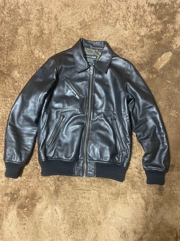 美品　BACK CHANNEL バックチャンネル　ラムレザー　レザージャケット　Mサイズ