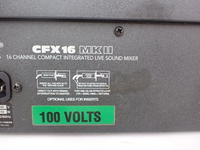 MACKIE CFX16 MKII 32-bitデジタルエフェクト16chアナログミキサー