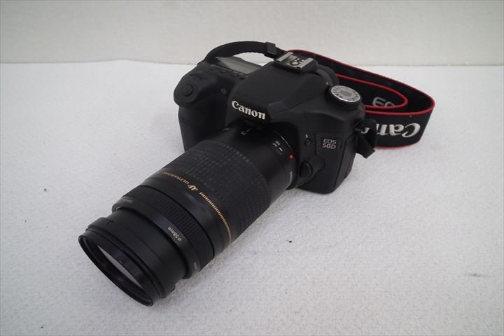 ☆ Canon キャノン EOS50D デジタル一眼レフ 75-300mm 1:4-5.6 II 中古 221107T3044 EOS Canon 50D ボデイ 動作好調 レンズ2本・SPEED