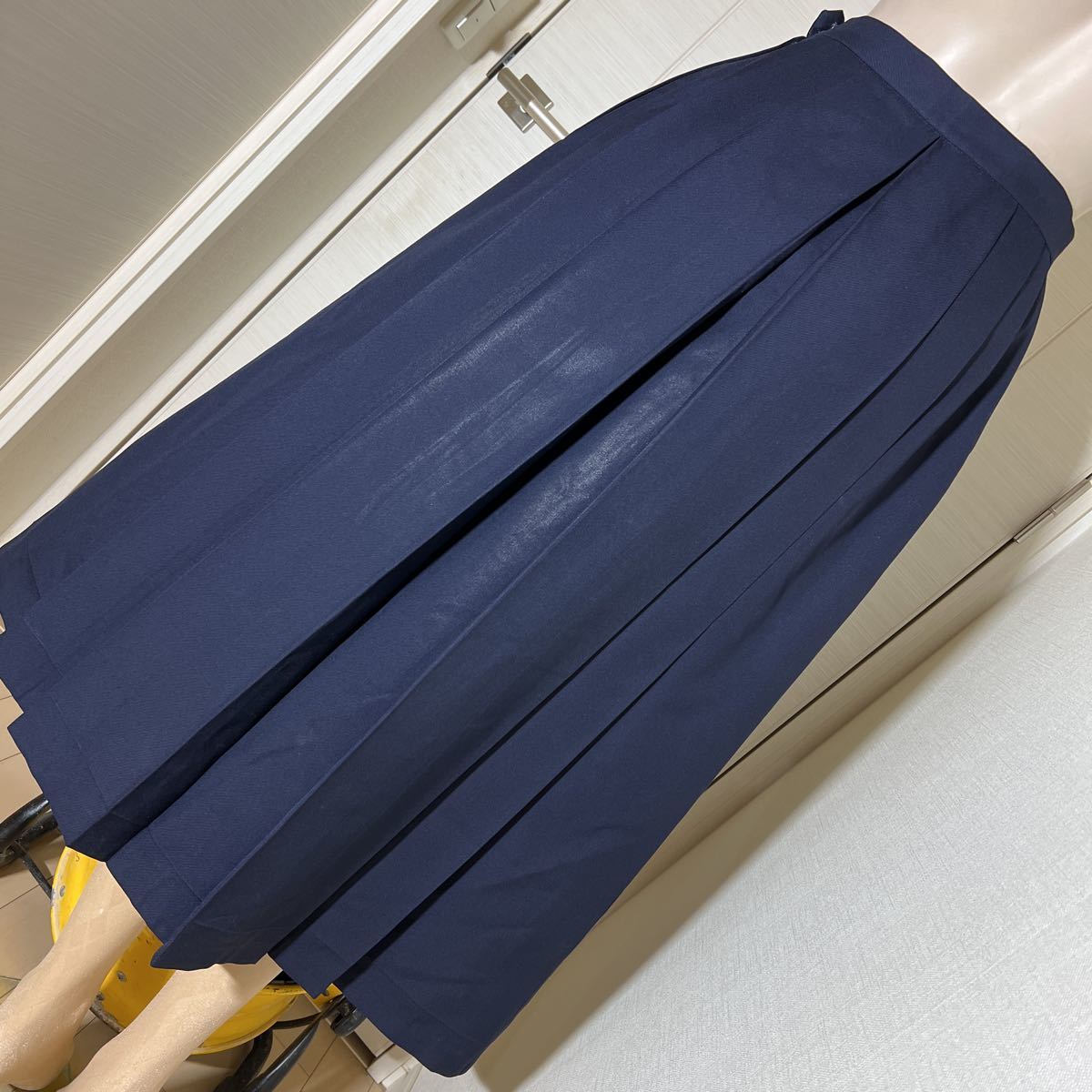 変形プリーツロングスカート 学生　昭和　横浜学園　女子高生ロングスカート