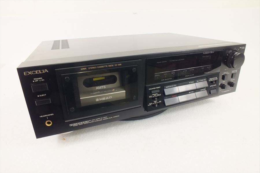 ◇ AIWA アイワ XK-005 カセットデッキ 中古 現状品 221109G3260