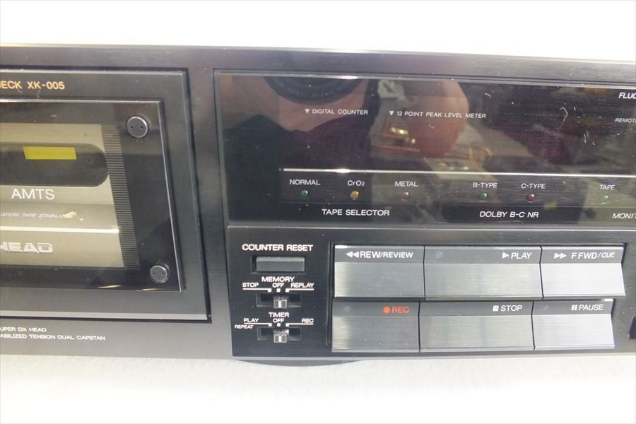 ◇ AIWA アイワ XK-005 カセットデッキ 中古 現状品 221109G3260