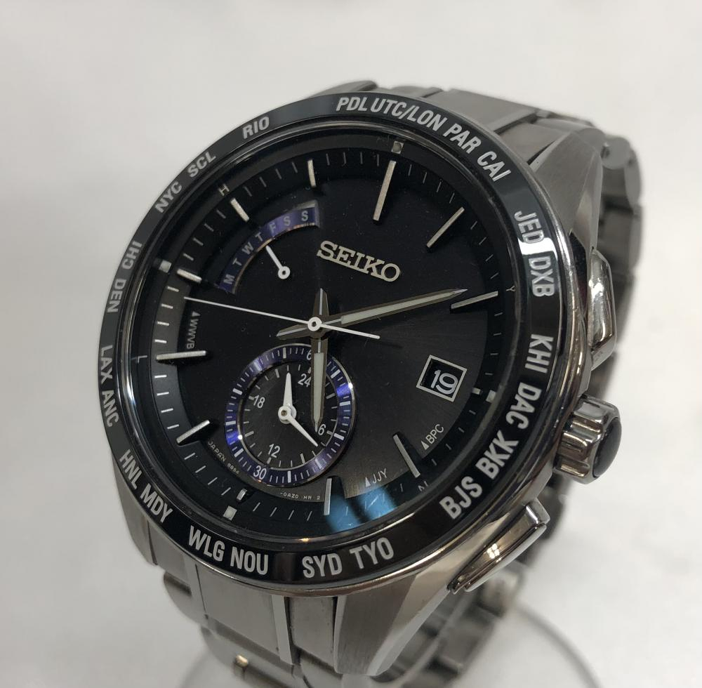 中古】SEIKO BRIGHTZ ソーラー電波時計 8B54-0BF0 SAGA179 セイコー