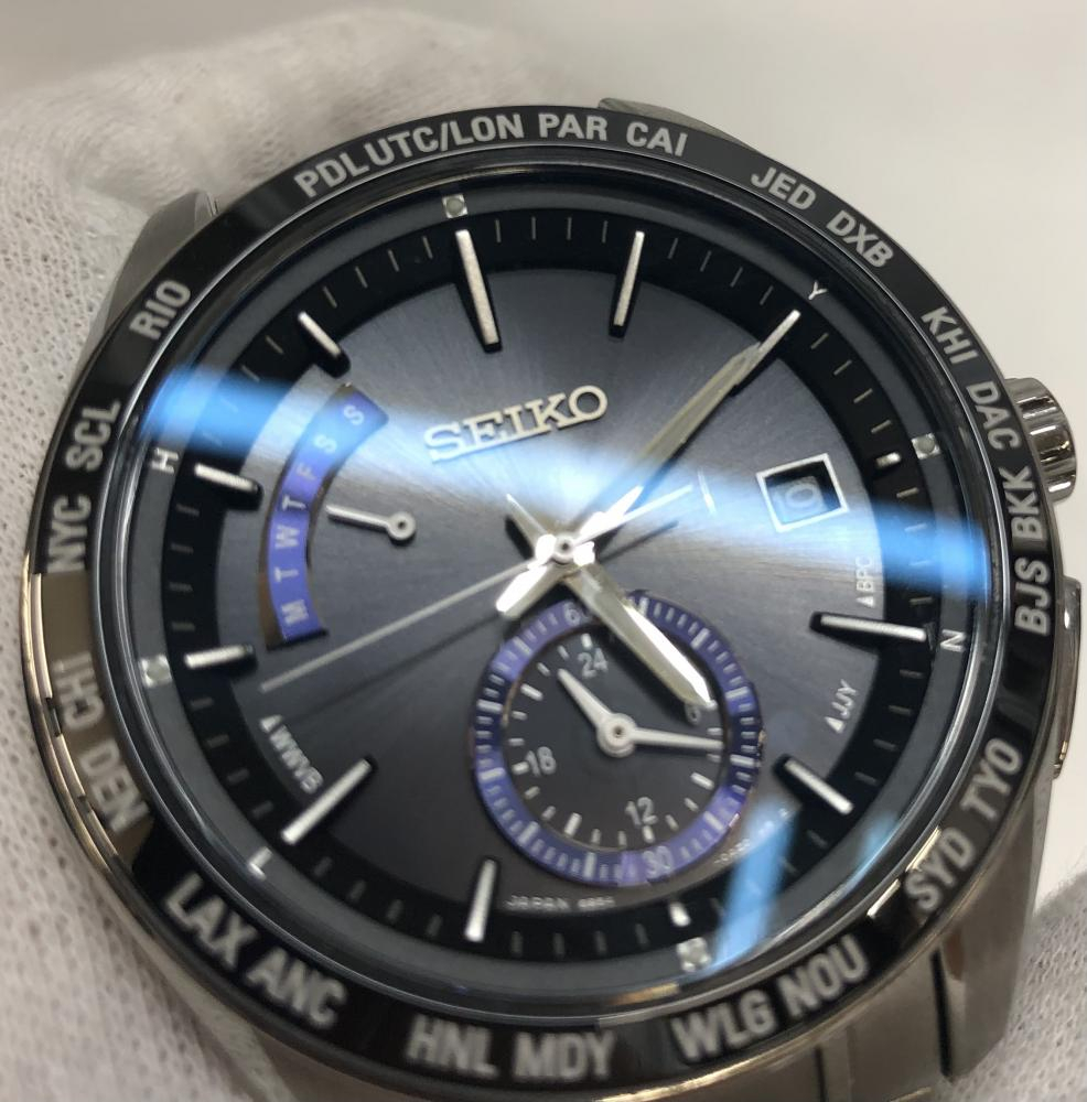中古】SEIKO BRIGHTZ ソーラー電波時計 8B54-0BF0 SAGA179 セイコー