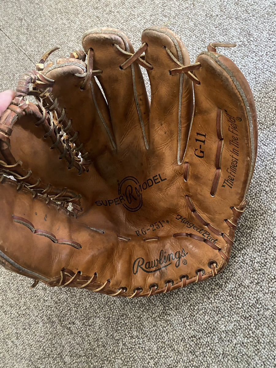 ♪希少 ローリングス 軟式グローブ Rawlings RG-251 G-11外野手用 WING