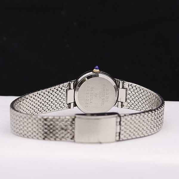 1円 ラドー QZ 133.9570.4 シルバー文字盤 ラウンド レディース腕時計  