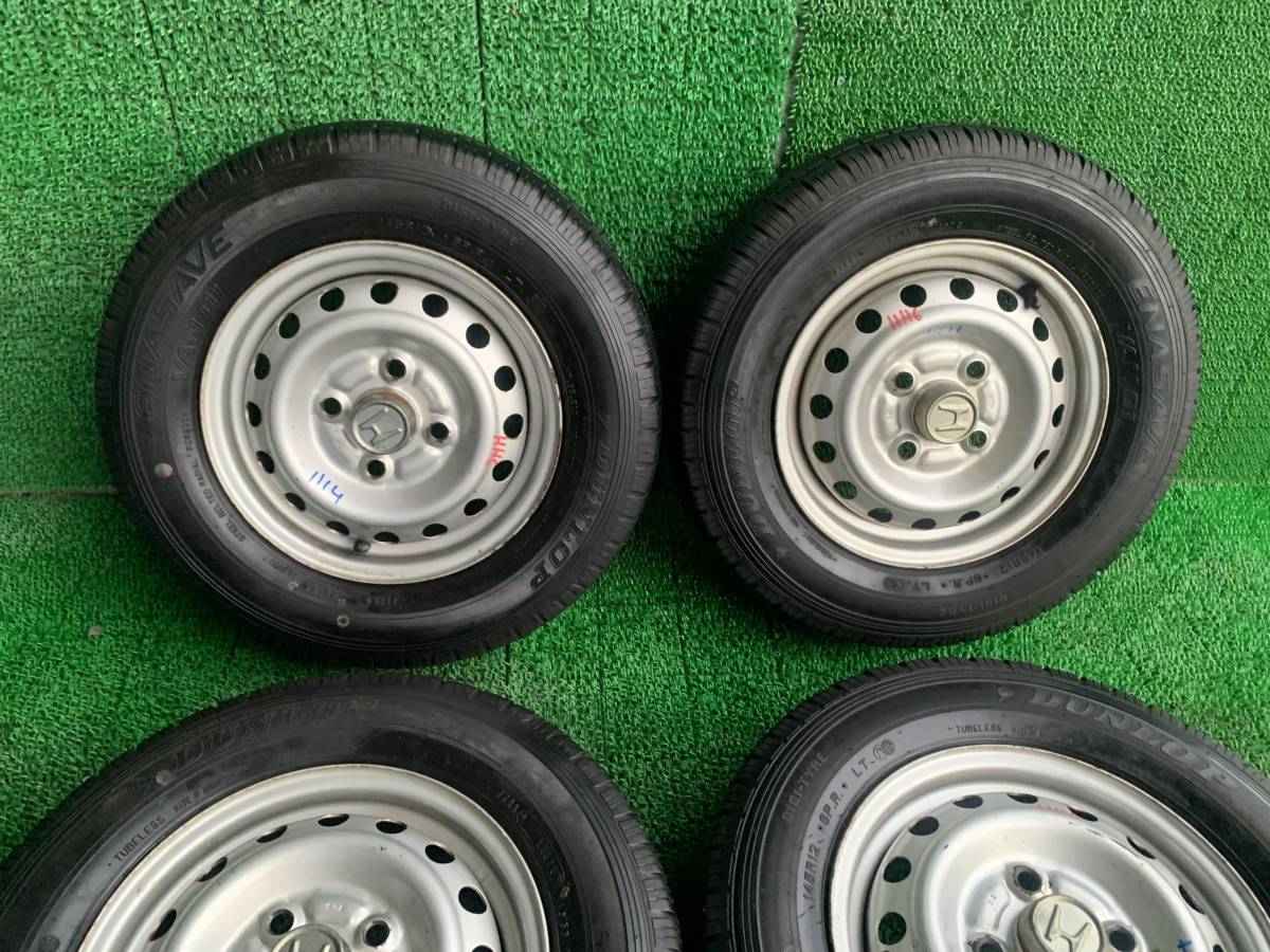 三菱 純正 U61V 12インチ × 3.50B 4穴 PCD100 スチールホイール 145R12