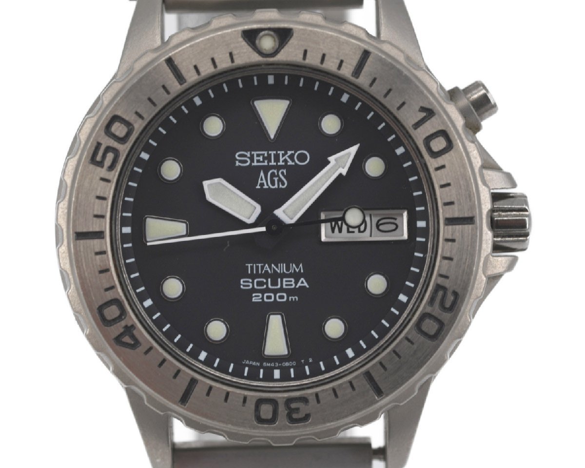 中古品] 稼働品【SEIKO】セイコー KINETIC キネティック SCUBA 200m 