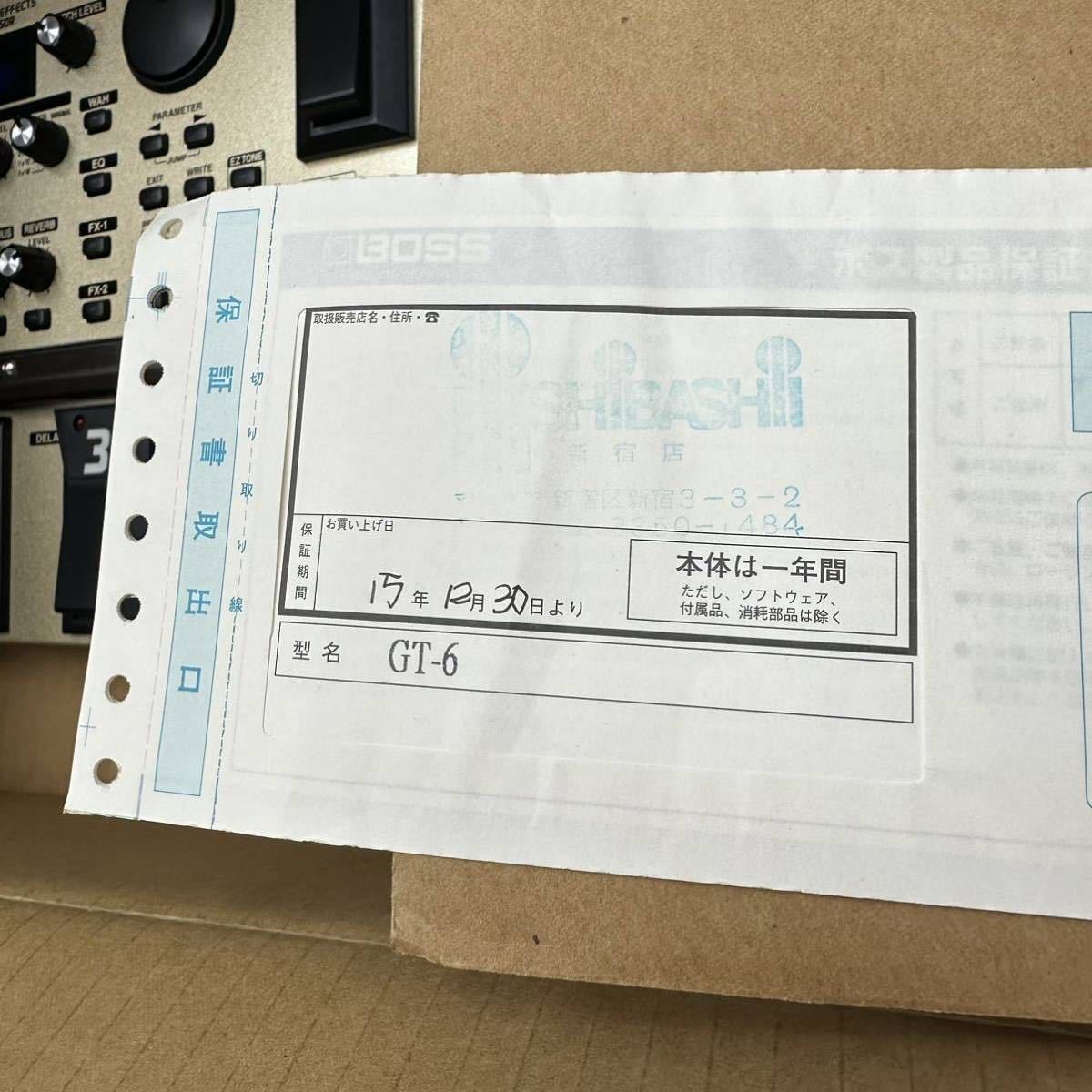 極美品 動作OK□BOSS GT-6 マルチエフェクター Guitar Effects