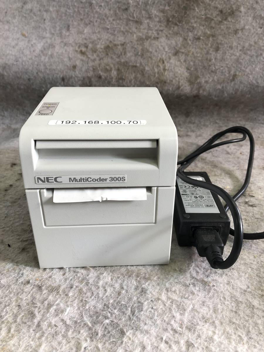 NEC MultiCoder 300S2DCU N-1459 NEC PR-T300S2DCL 感熱プリンタ MULTICODER ACアダプター付き  ラベルプリンター