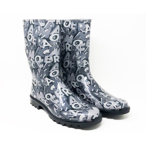 フェラガモ レインブーツ 長靴 グレー #9 26cm 未使用品 Salvatore Ferragamo