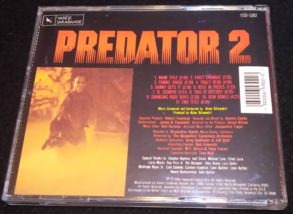 プレデター2 サントラCD☆アラン・シルヴェストリ Predator 2 Alan 