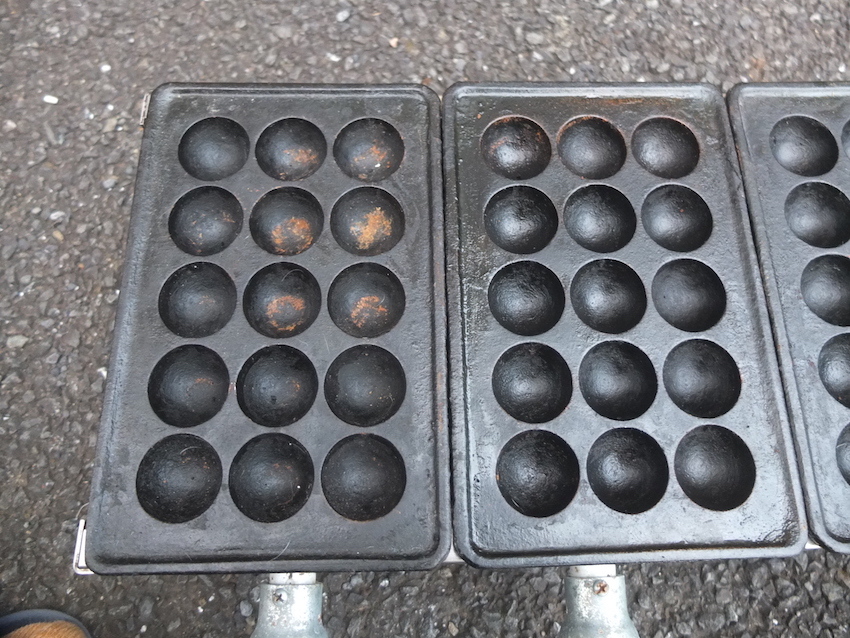 業務用 たこ焼き器 15穴×4連 60穴 LPガス w69cmxd38cmxh18cm 厨房 屋台