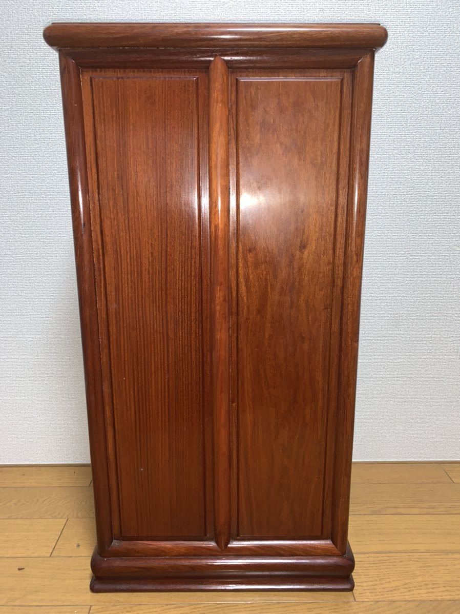 S322) 花梨 無垢材 高級 6段 チェスト かりん 電話台 整理箪笥 収納