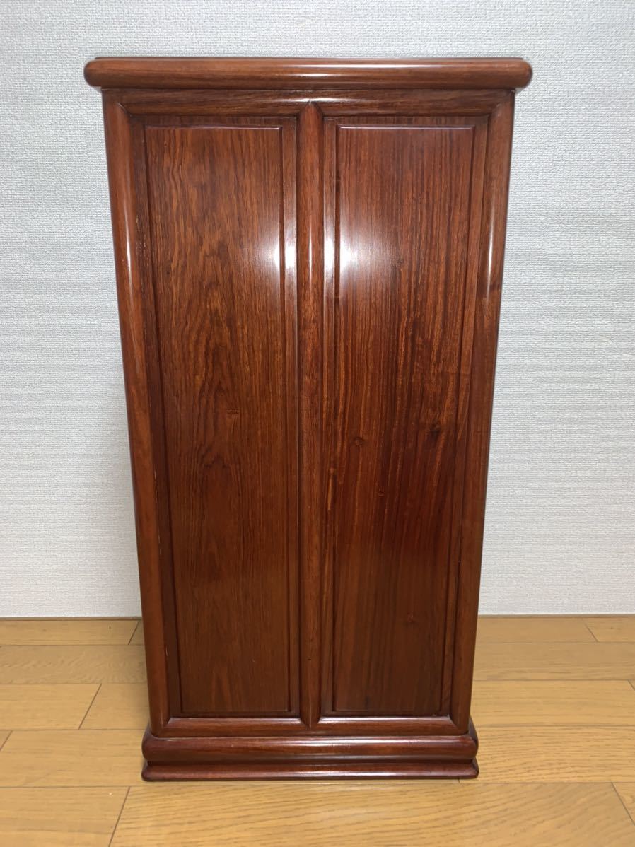S322) 花梨 無垢材 高級 6段 チェスト かりん 電話台 整理箪笥 収納