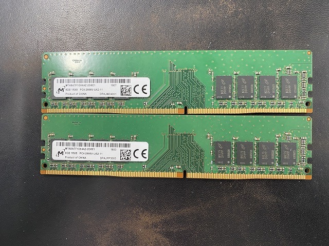Micron PC4-2666V 16GB (8GB x 2枚) □動作確認 DDR4 Micron 16GB Bus