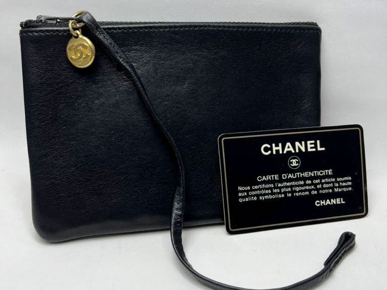 1点物☆彡【CHANEL】 シャネル バッグインポーチ 小物ケース カードケース コインケース バッグ付属 入手困難 ヴィンテージ ［正規品］