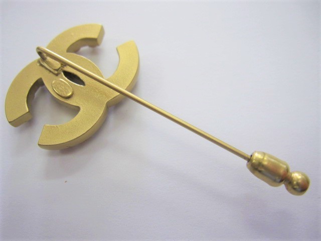 CHANEL シャネル ブローチ ピン ココマーク フェイクパール ゴールド